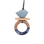 Bird on Ceramic Ring Necklace