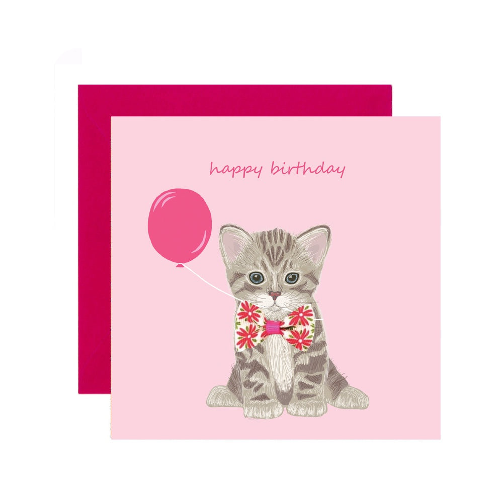 Happy Birthday Kitten Card