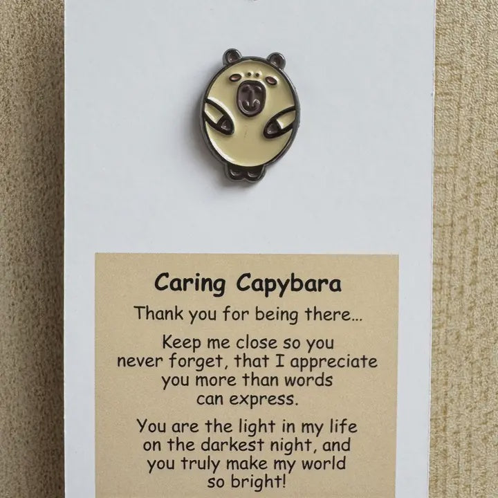 Little Joys Pin - Caring Capybara
