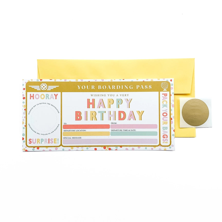 Scratch-Off Birthday Boarding Pass Voucher