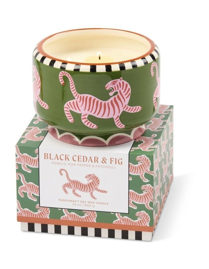 A Dopo Large Candle - Tiger (Black Cedar & Fig)