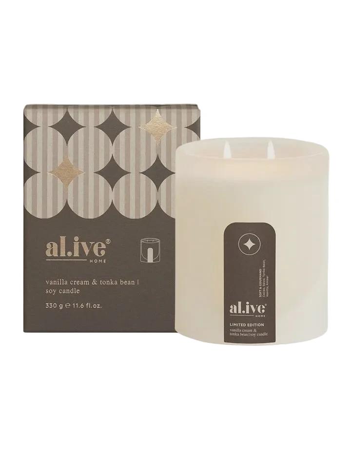 Soy Candle - Vanilla Cream & Tonka Bean