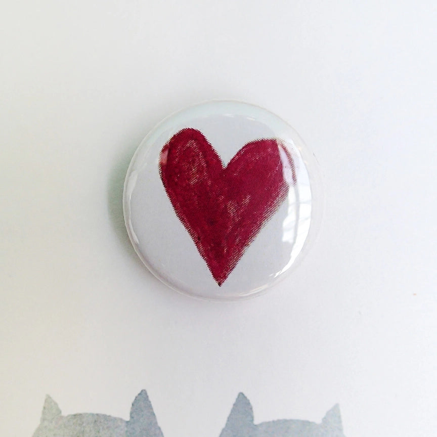 Card With Badge - Staffordshire Heart Cats