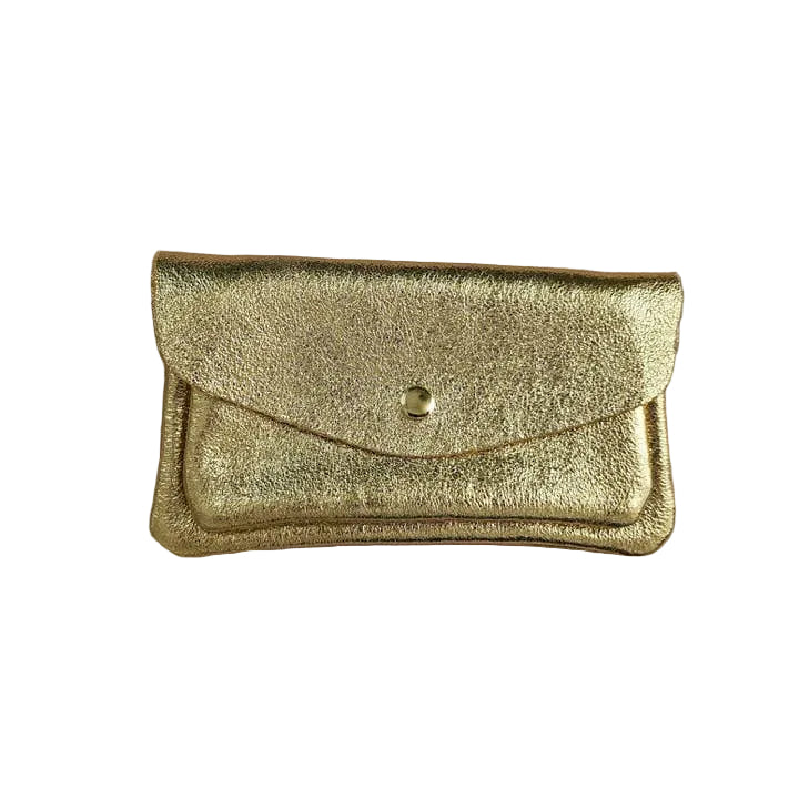 Kangaroo Double Pocket Wallet - Gold
