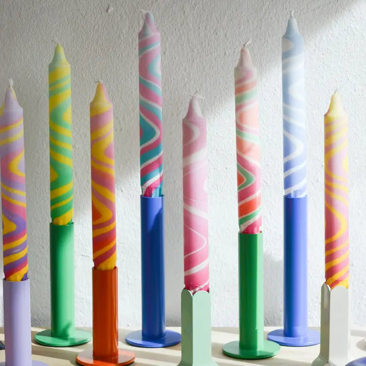 Taper Candles Set of 3 - Marble Sunset Mix