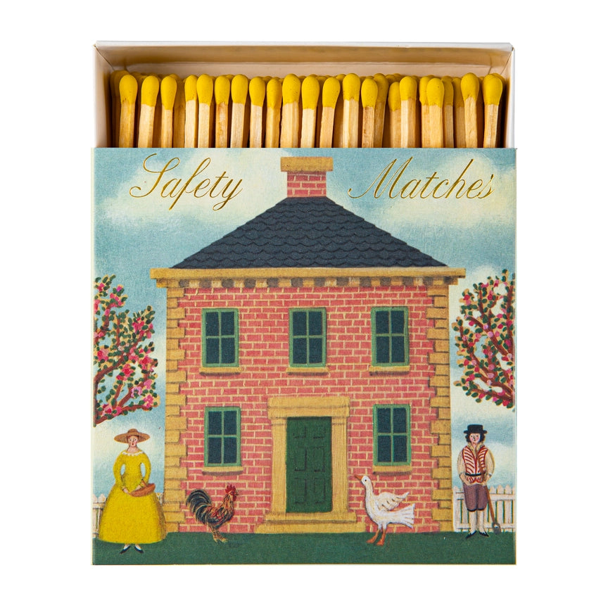 Square Matchbox - Red Brick