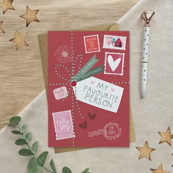 My Favourite Person Christmas Parcel Card