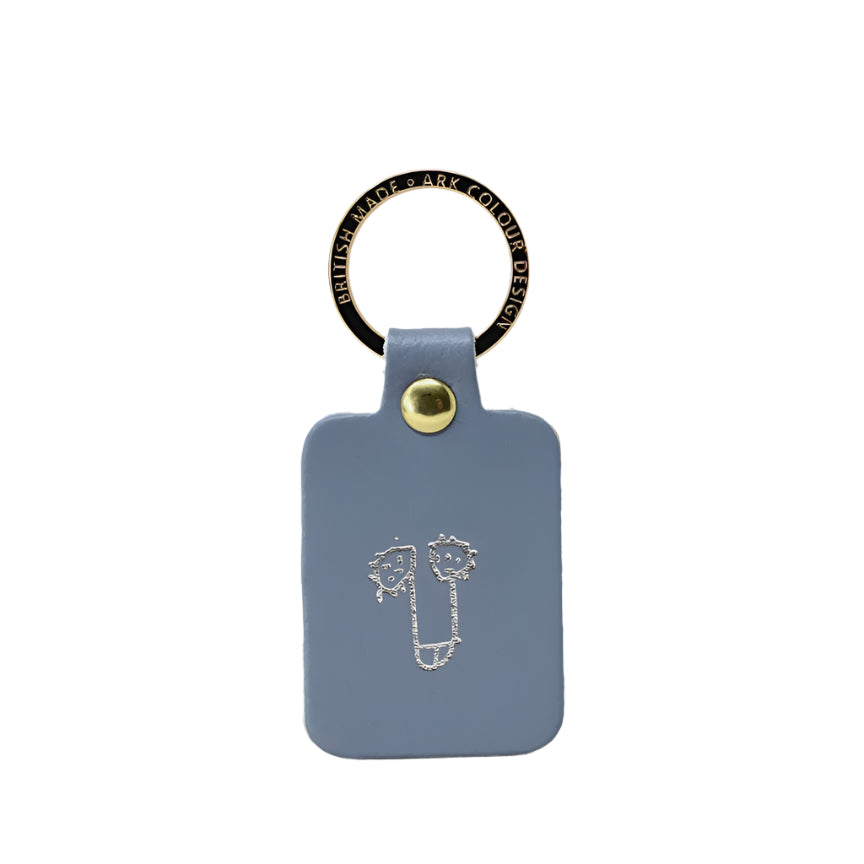 Willy Leather Key Fob - Lilac Grey