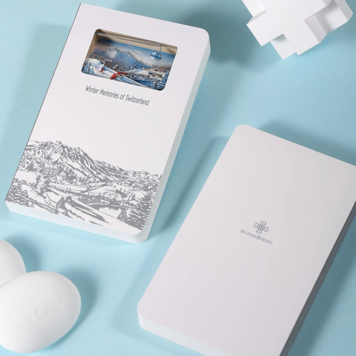 3D Paper Art Notebook - Switzerland Winter