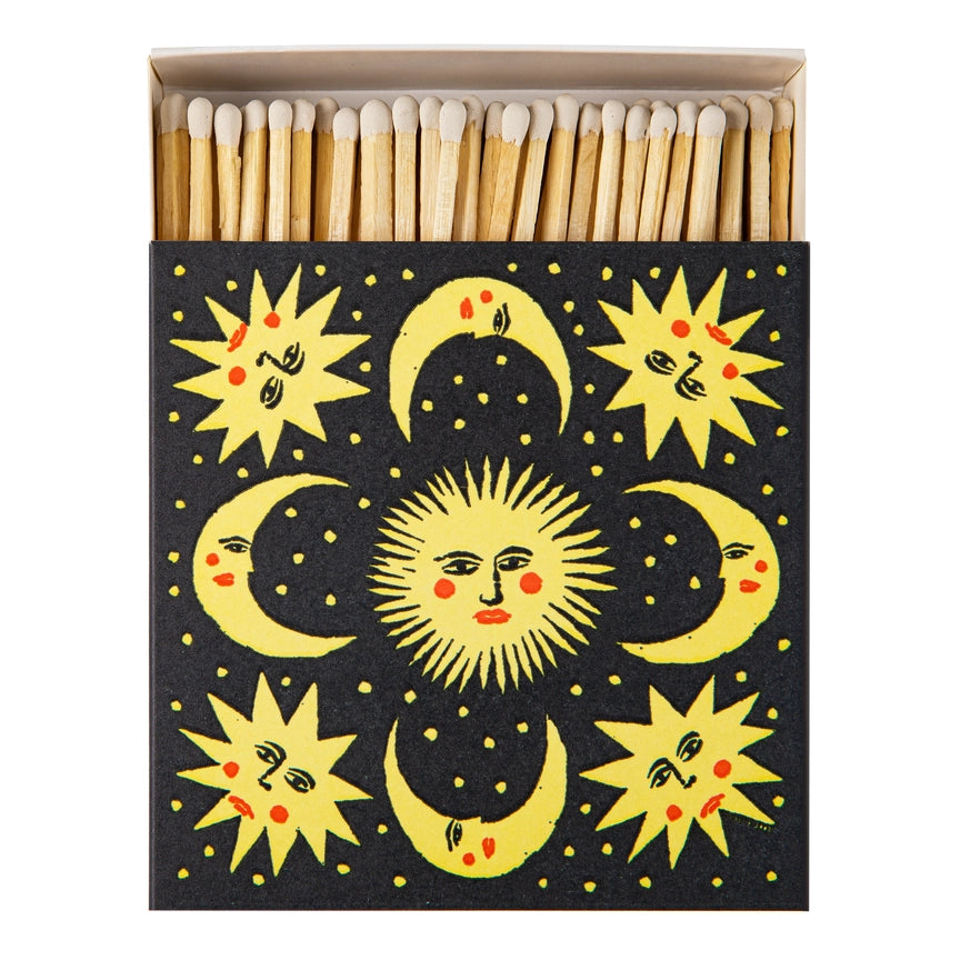Square Matchbox - Moon & Sun
