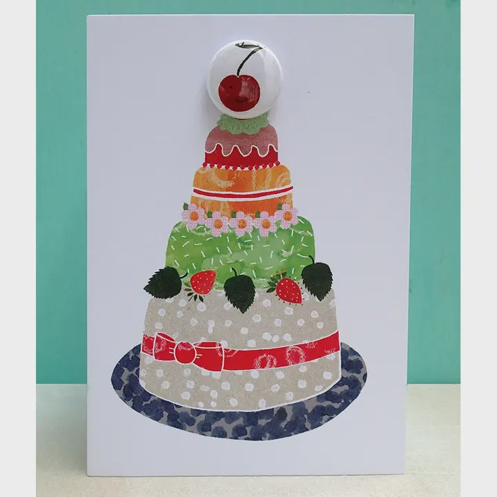 Card with Badge - Cherry Cake