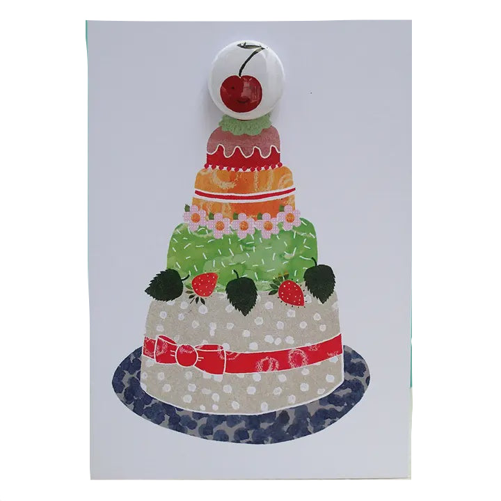 Card with Badge - Cherry Cake
