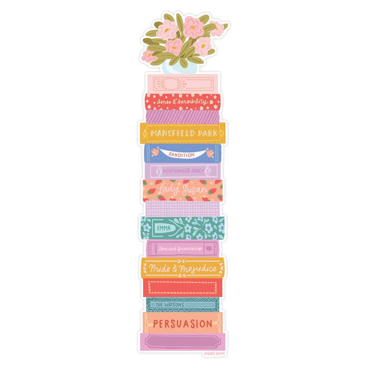 Jane Austen Book Stack Bookmark