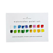 Watercolour Paint Set with Brush - 18 Colours