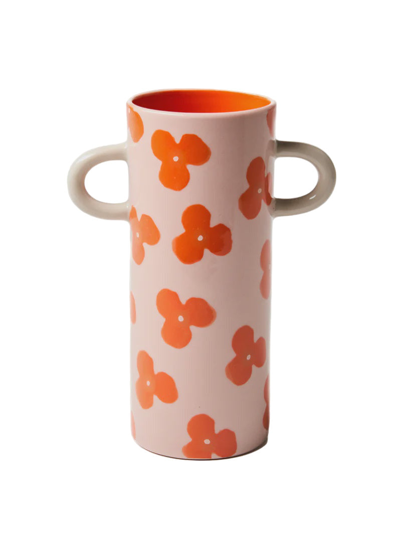 Griffe Pink Red Floral Bud Vase