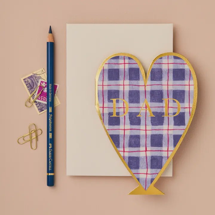 Tartan Heart Dad Card