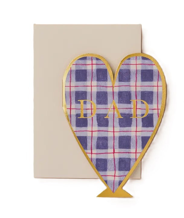 Tartan Heart Dad Card