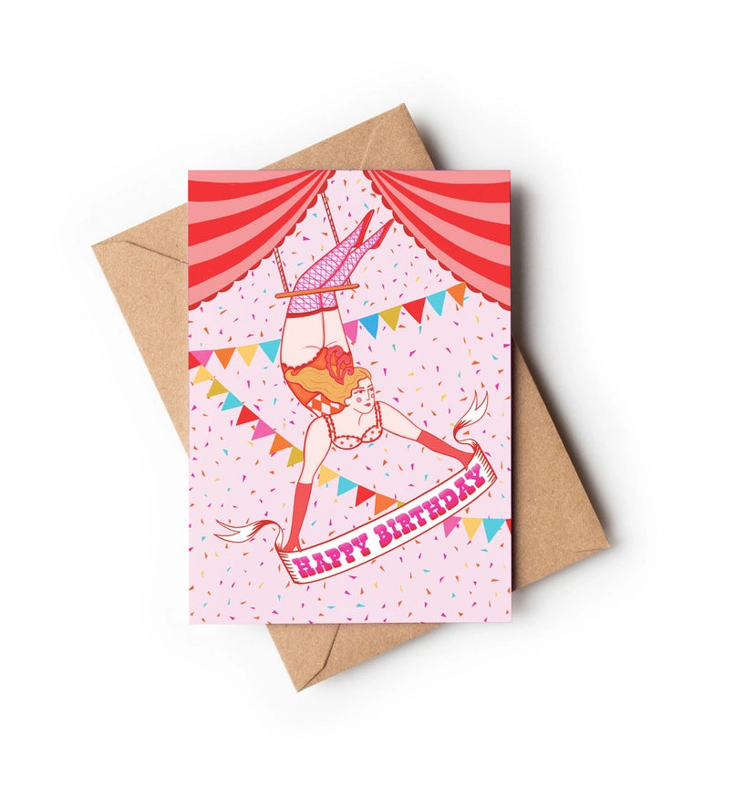 Circus Trapeze Artist Card