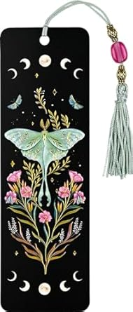 Beaded Bookmark - Luna Moth