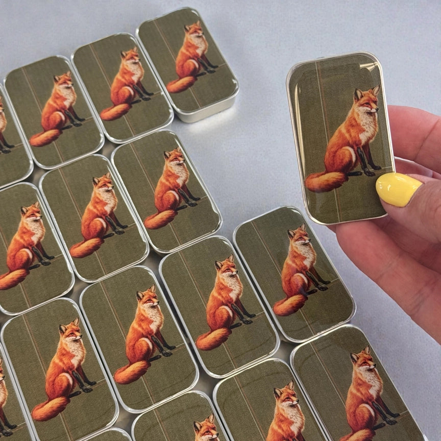 Notions Tin Small - Woodland Fox