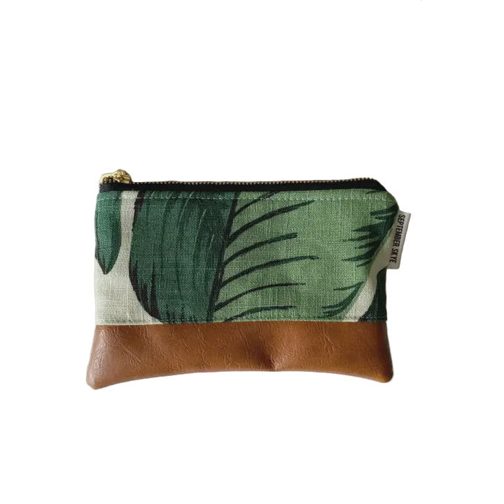Cotton Coin Purse - Banana Leaf