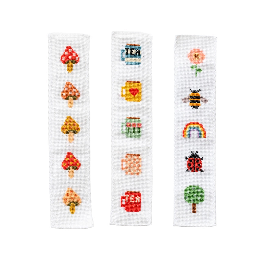 Cross-Stitch Kit Bookmark - Tea Mugs