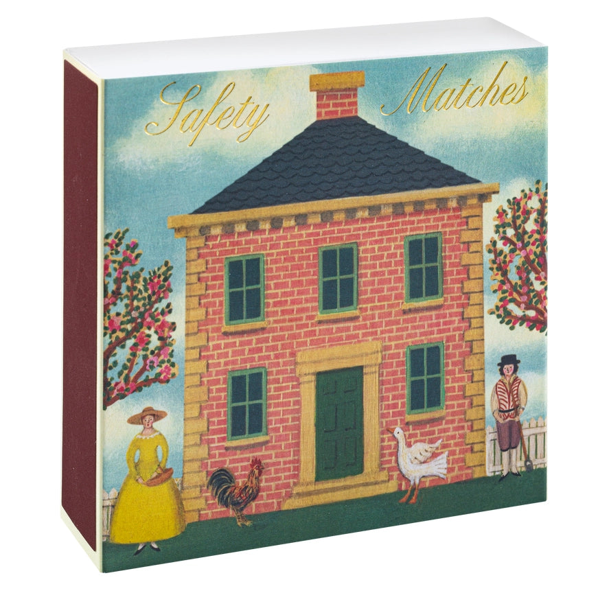Square Matchbox - Red Brick