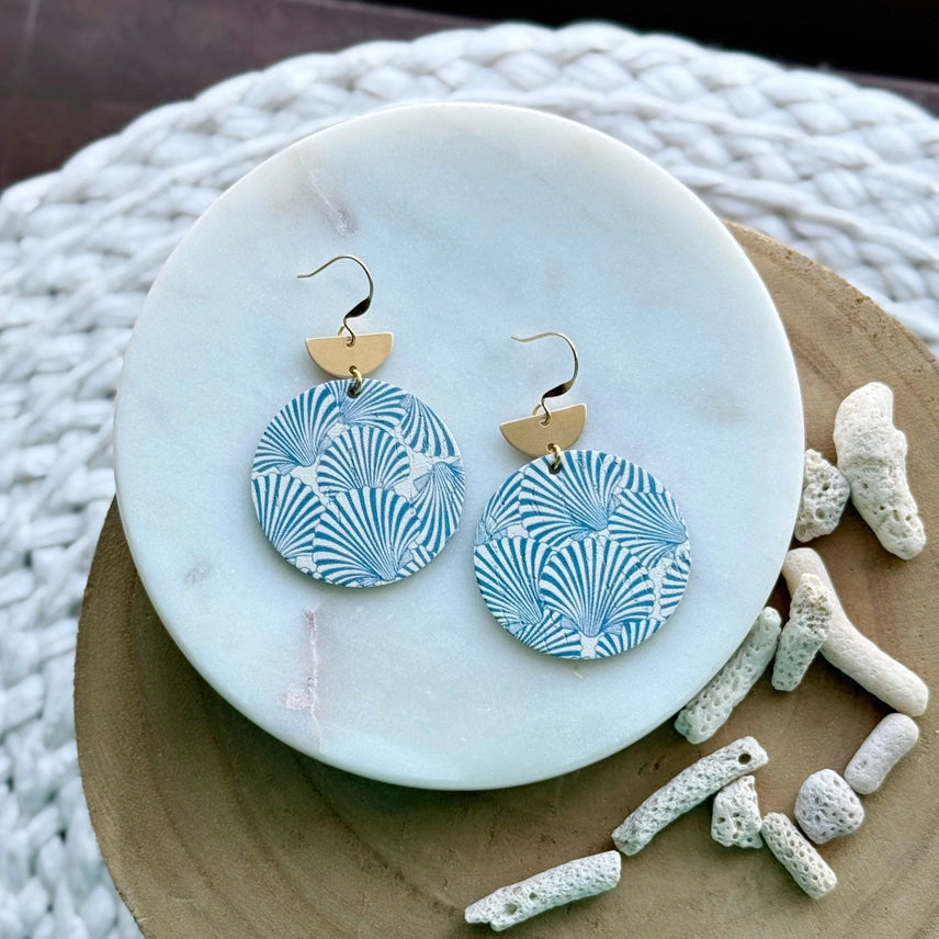 Dune Drop Earrings - Shell