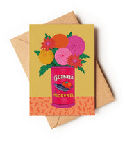 Dahlia Vintage Tin Card