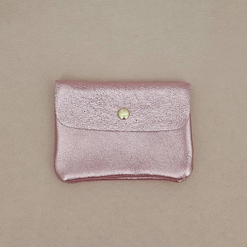 Kangoo Leather Coin Purse - Rose