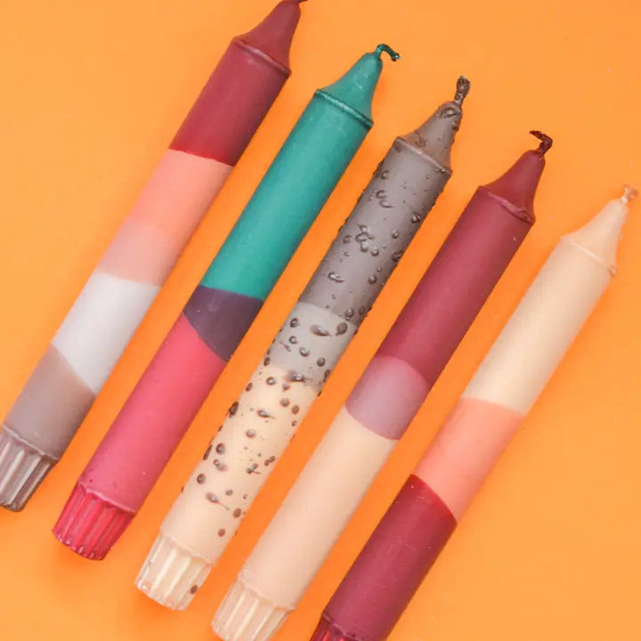 Taper Candles Set of 5 - Autumn Cozy Mix