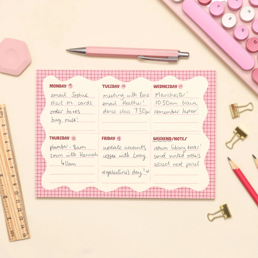 A5 Notepad - Wiggle Weekly Planner