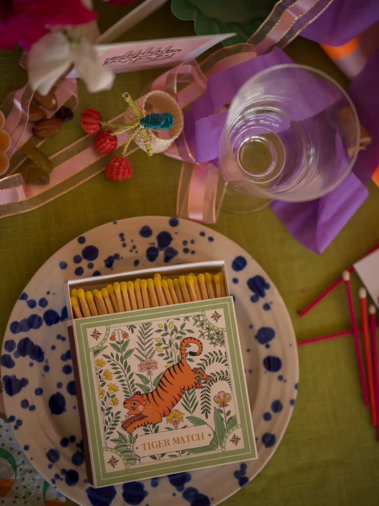 Square Matchbox - Green Tiger