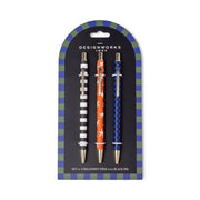 A Dopo Set of 3 Pens - Stripe, Star & Check