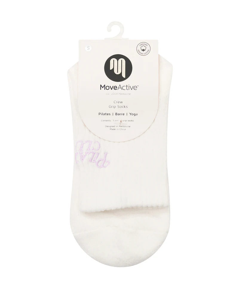 Crew Grip Socks - Pilates Club Ivory