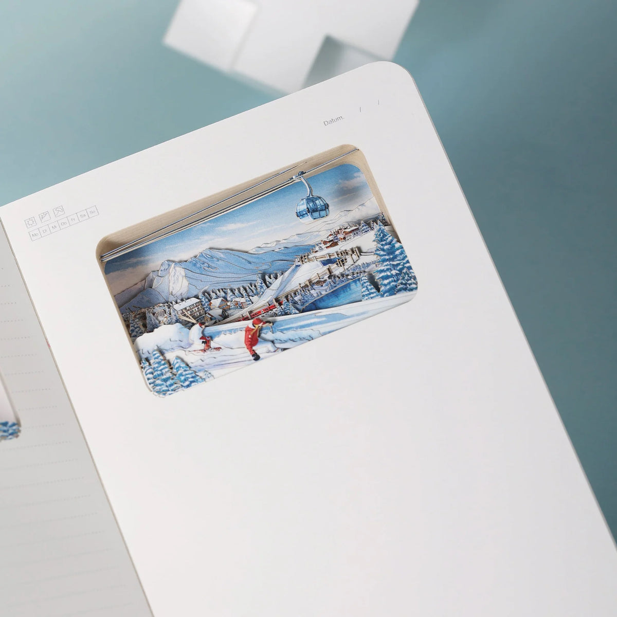 3D Paper Art Notebook - Switzerland Winter