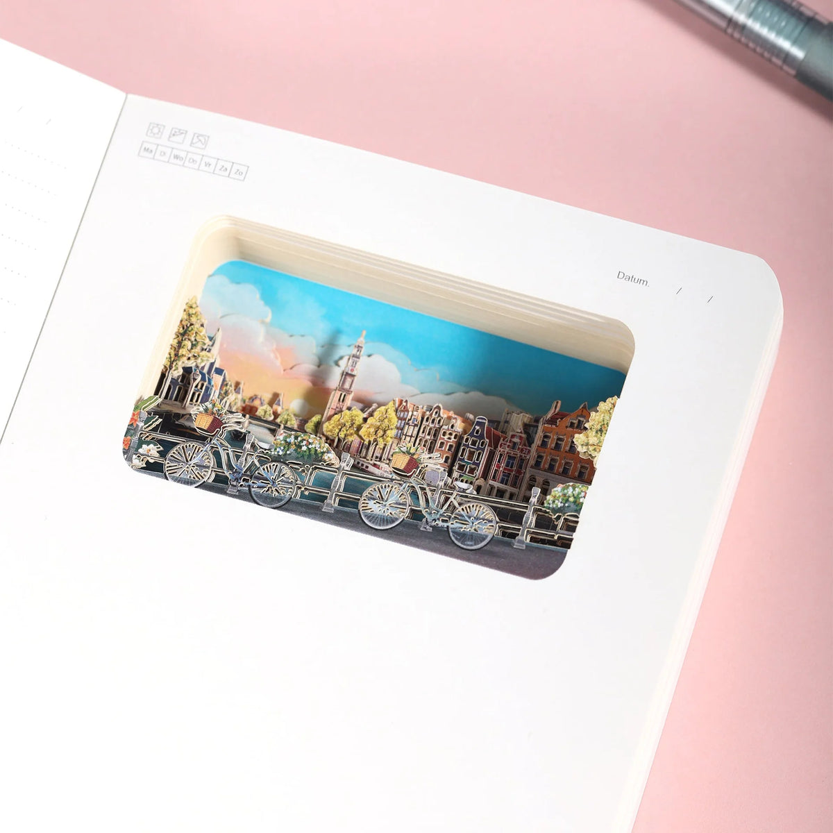 3D Paper Art Notebook - Amsterdam