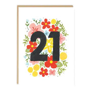 21 Flowers Card