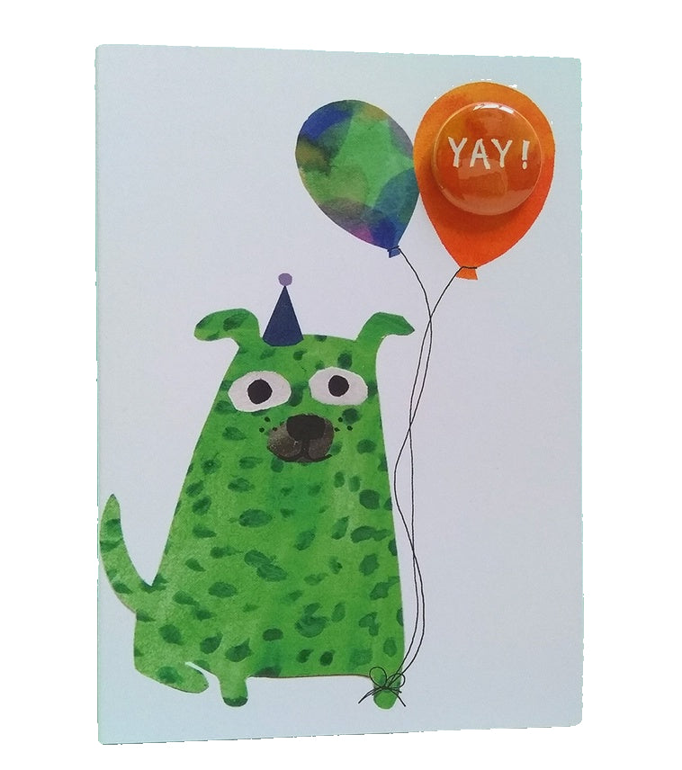 Card With Badge - Balloon Dog Yay!