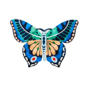 Capiz Shell Art Tile - Canopy - Blue Green Butterfly