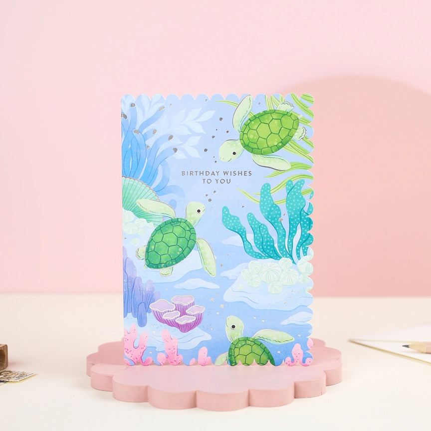 Turtle Birthday Wishes Card
