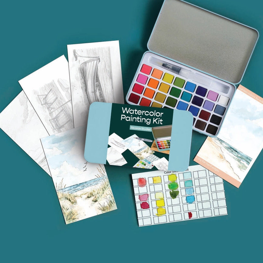 Watercolour Painting Kit - Seaside Studies