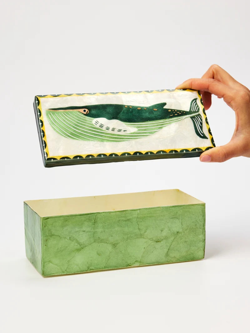 Capiz Shell Box - Mariner - Whale