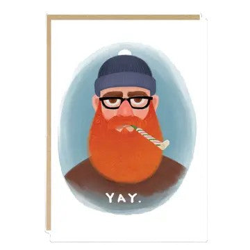 Yay Bearded Man Card