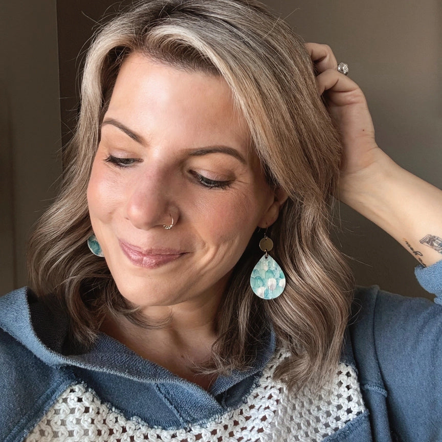Dew Drop Earrings - Ocean