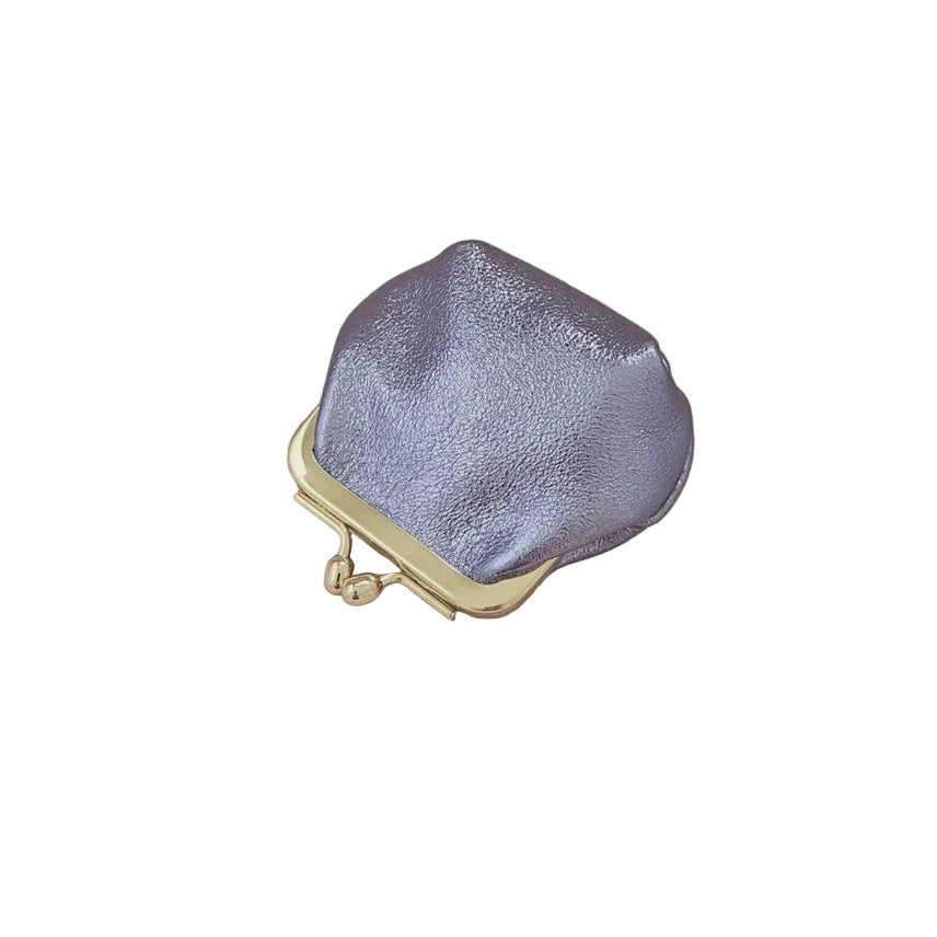Retro Leather Mini Purse - Mauve