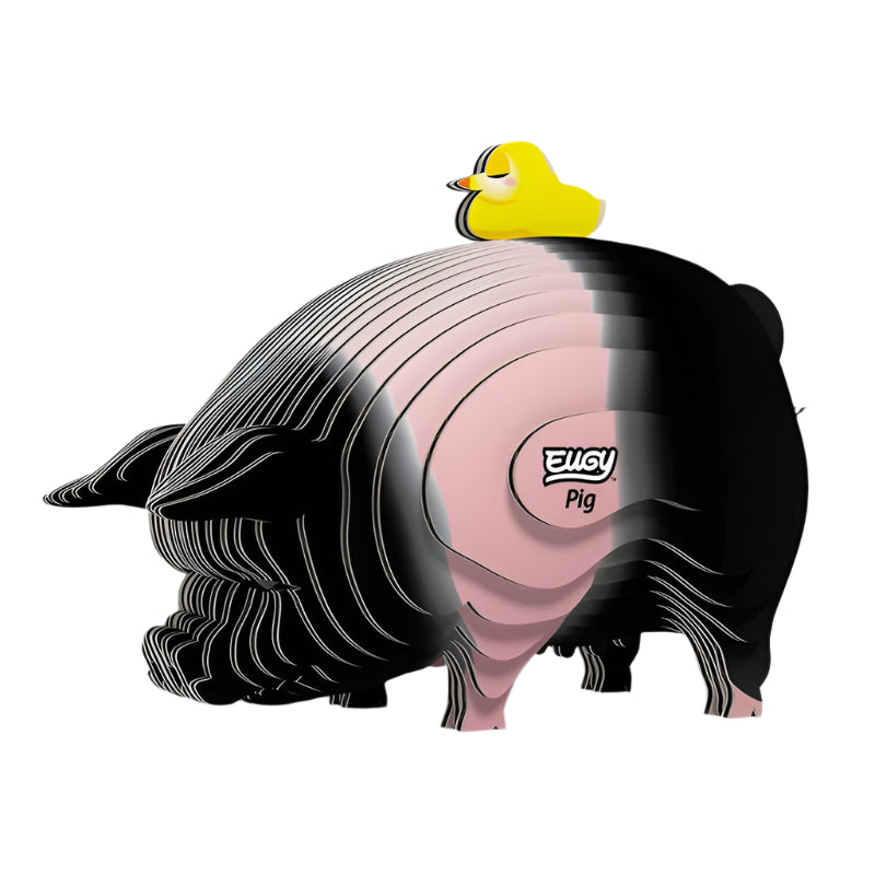 3D Cardboard Model Kit - Pig