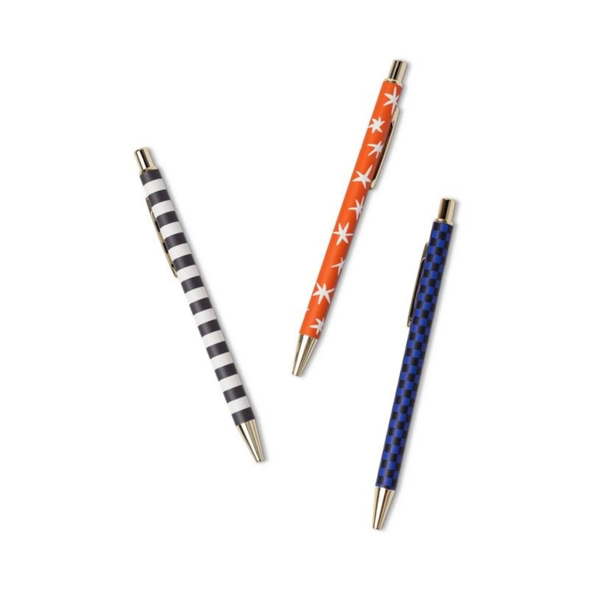 A Dopo Set of 3 Pens - Stripe, Star & Check