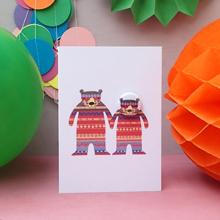 Card With Badge - Trifle Bears