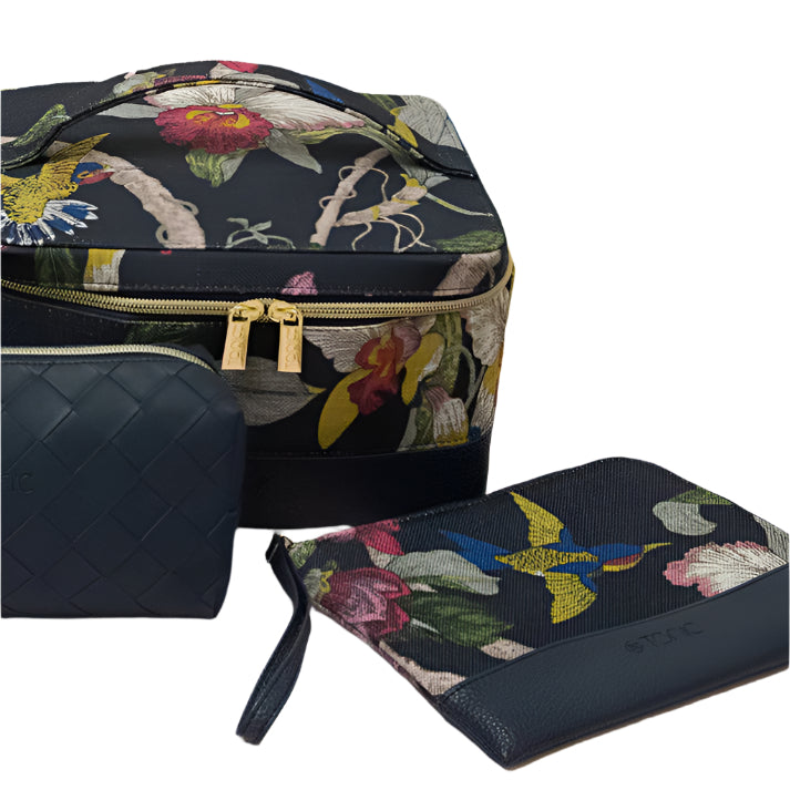 Pouch - Duet Birdsong Indigo